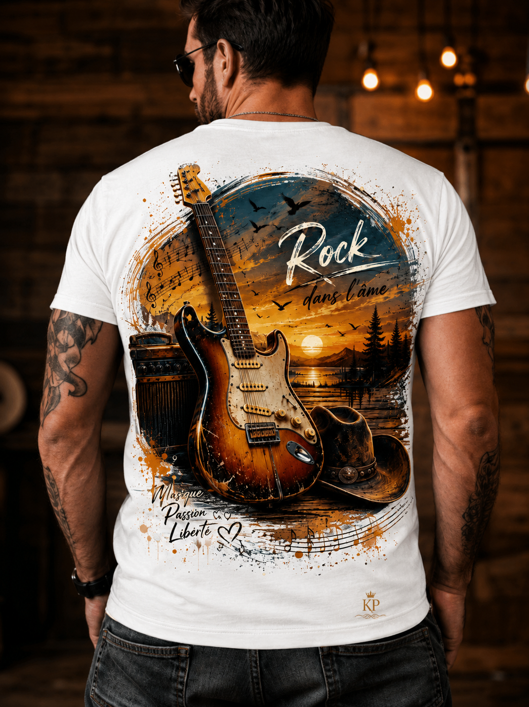 Tee-shirt Rock dans l'Âme – Guitare Vintage | KP Boutique