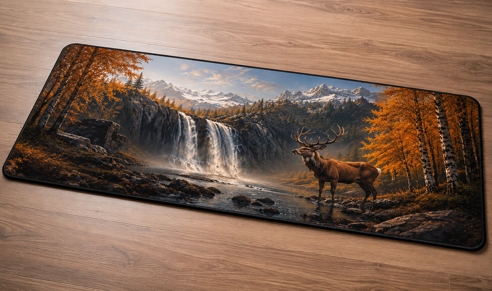 Tapis de Bureau Cerf Majestueux – 80 x 30 cm