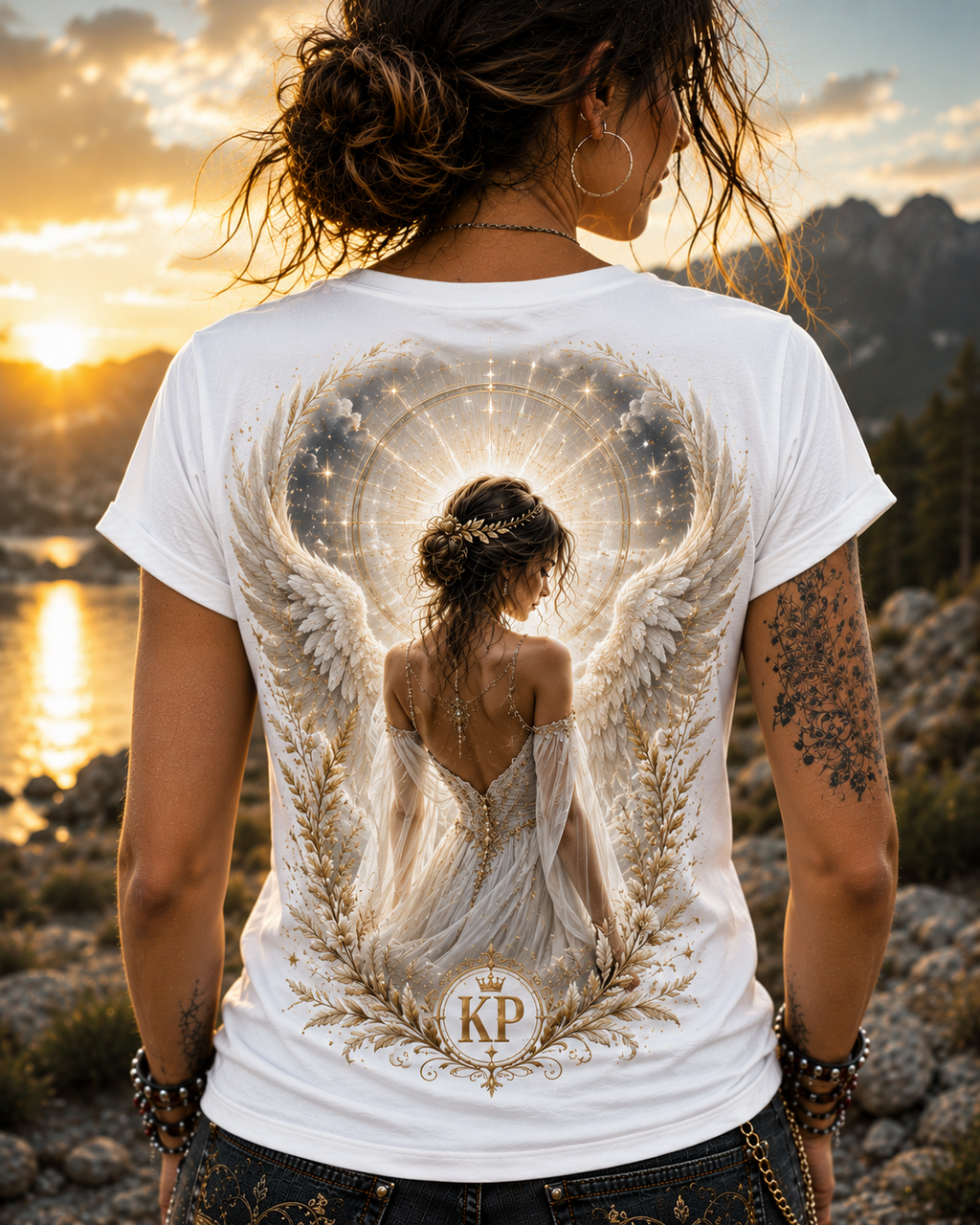 Tee-shirt Ange de Lumière Femme – Édition KP Boutique