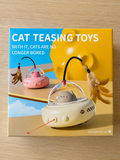 Jouet automatique pour chat avec laser et plume