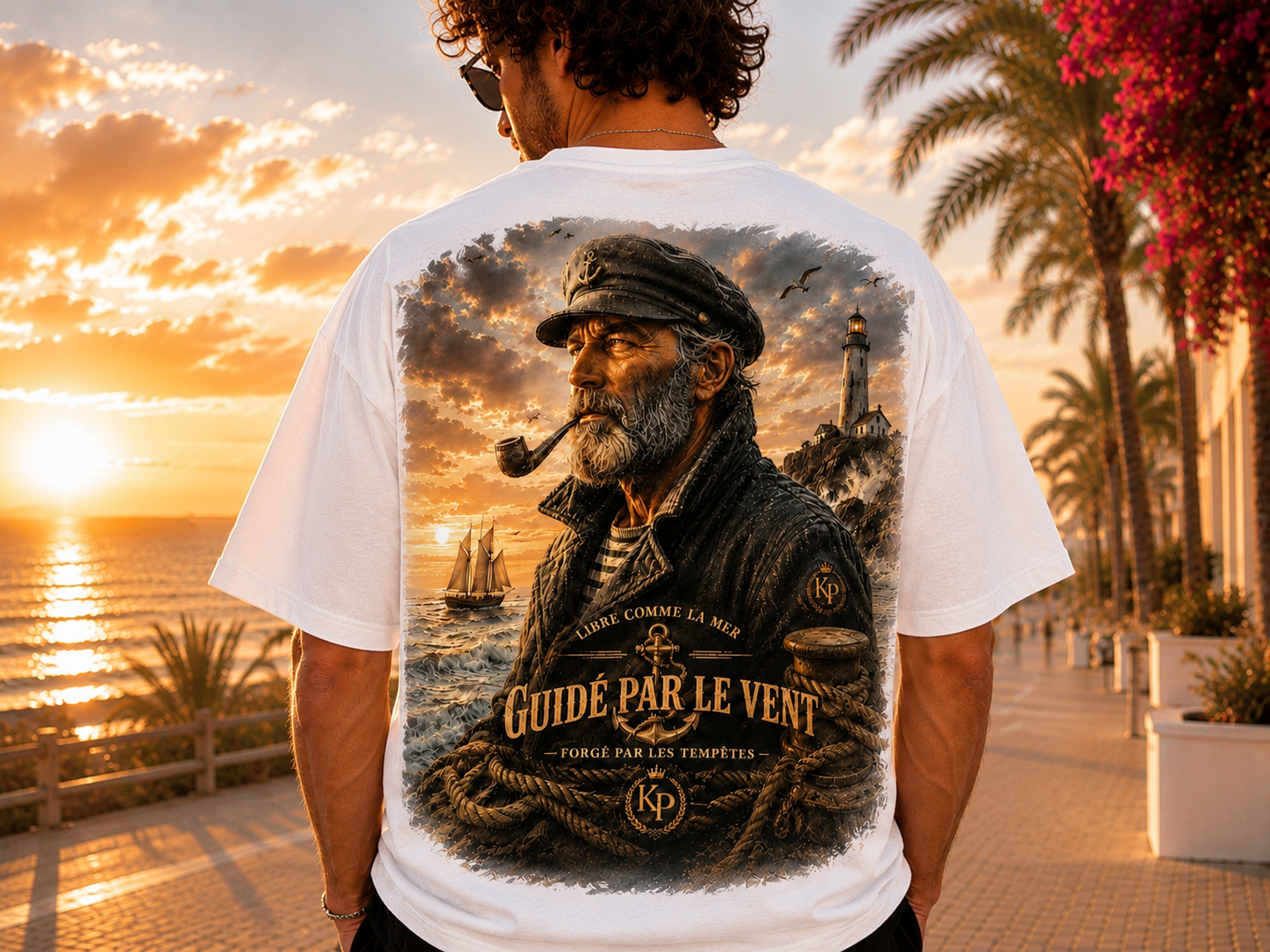 Tee-shirt Marin Vintage – Guidé par le Vent | Collection KP