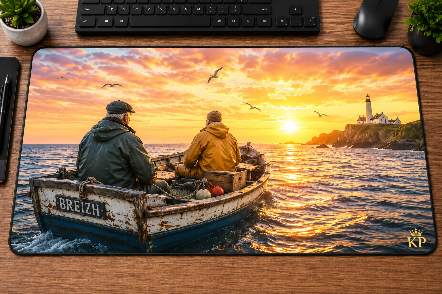 Tapis de bureau Coucher de Soleil en Mer KP