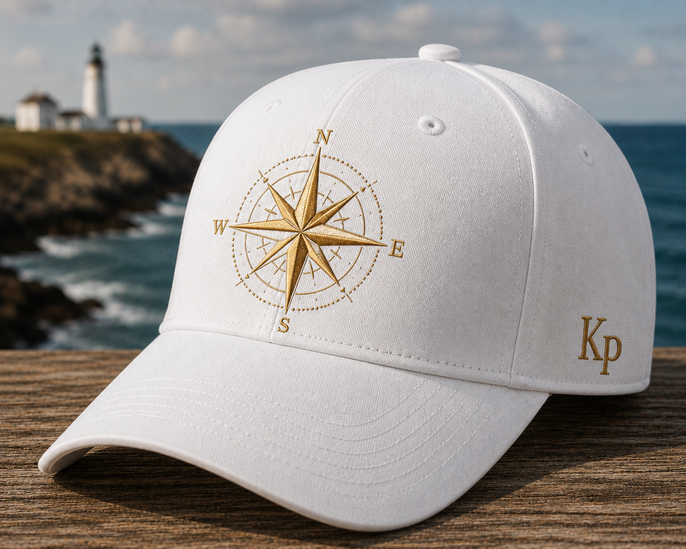 Casquette Rose des Vents KP – Noir & Or