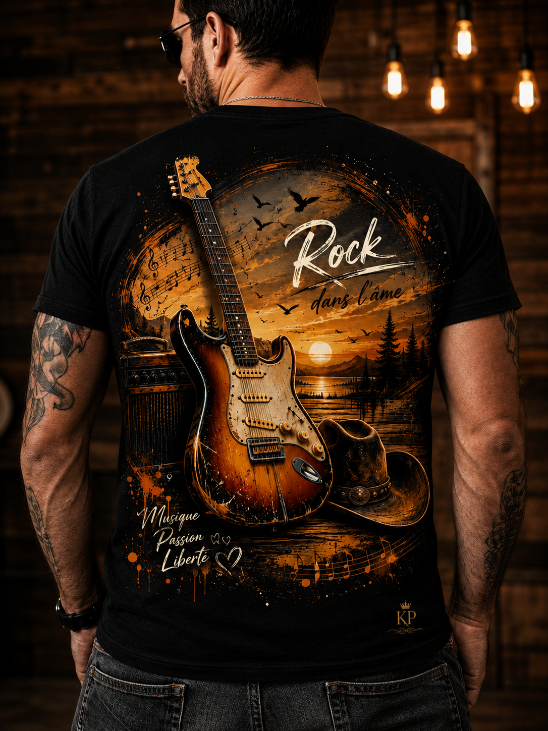 Tee-shirt Rock dans l'Âme – Guitare Vintage | KP Boutique