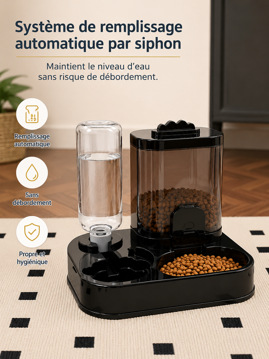 Gamelle Automatique 2 en 1 – Eau & Croquettes
