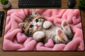 Tapis de bureau Chaton Douceur