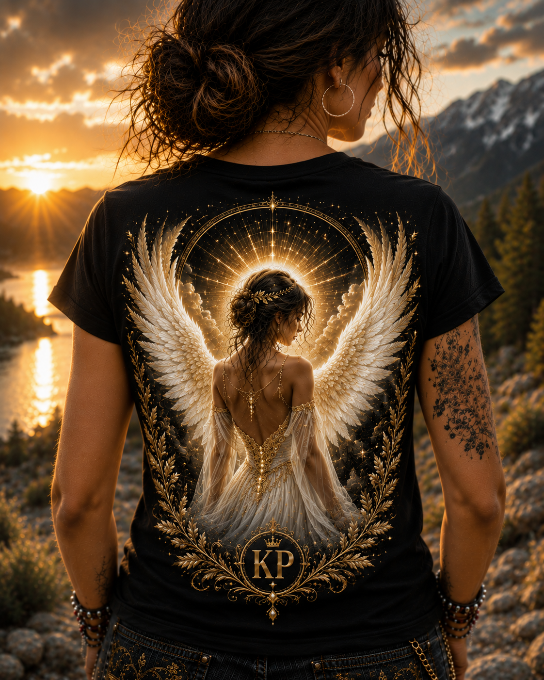 Tee-shirt Ange de Lumière Femme – Édition KP Boutique