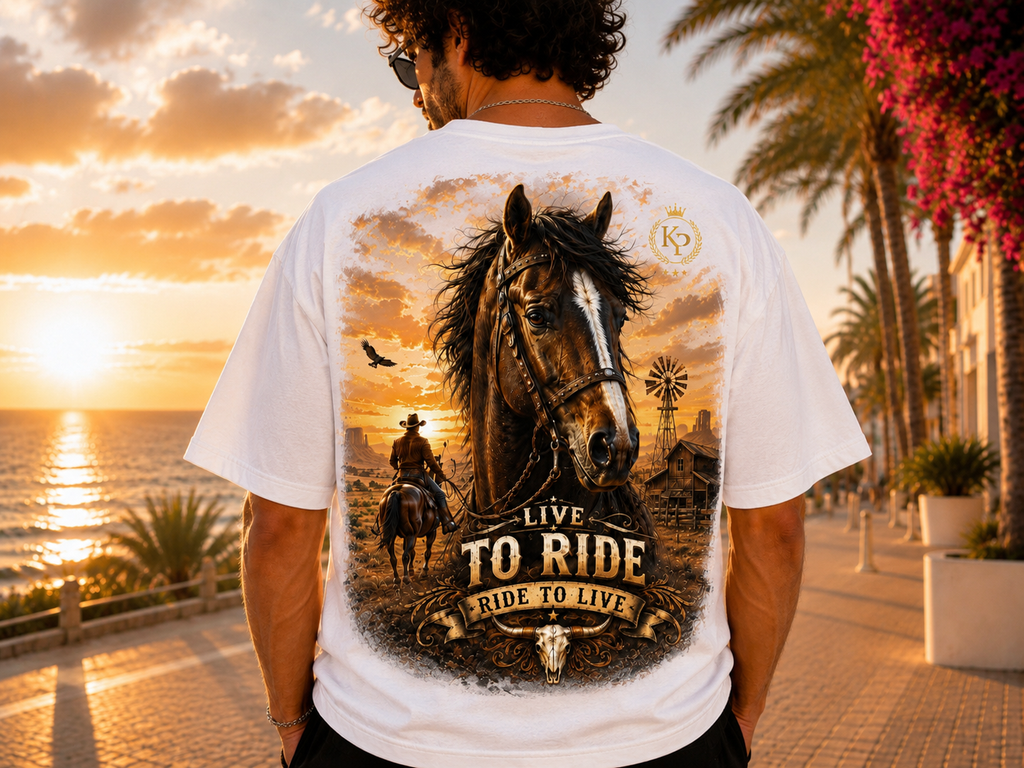 Tee-shirt Western Cheval Noir – Collection KP