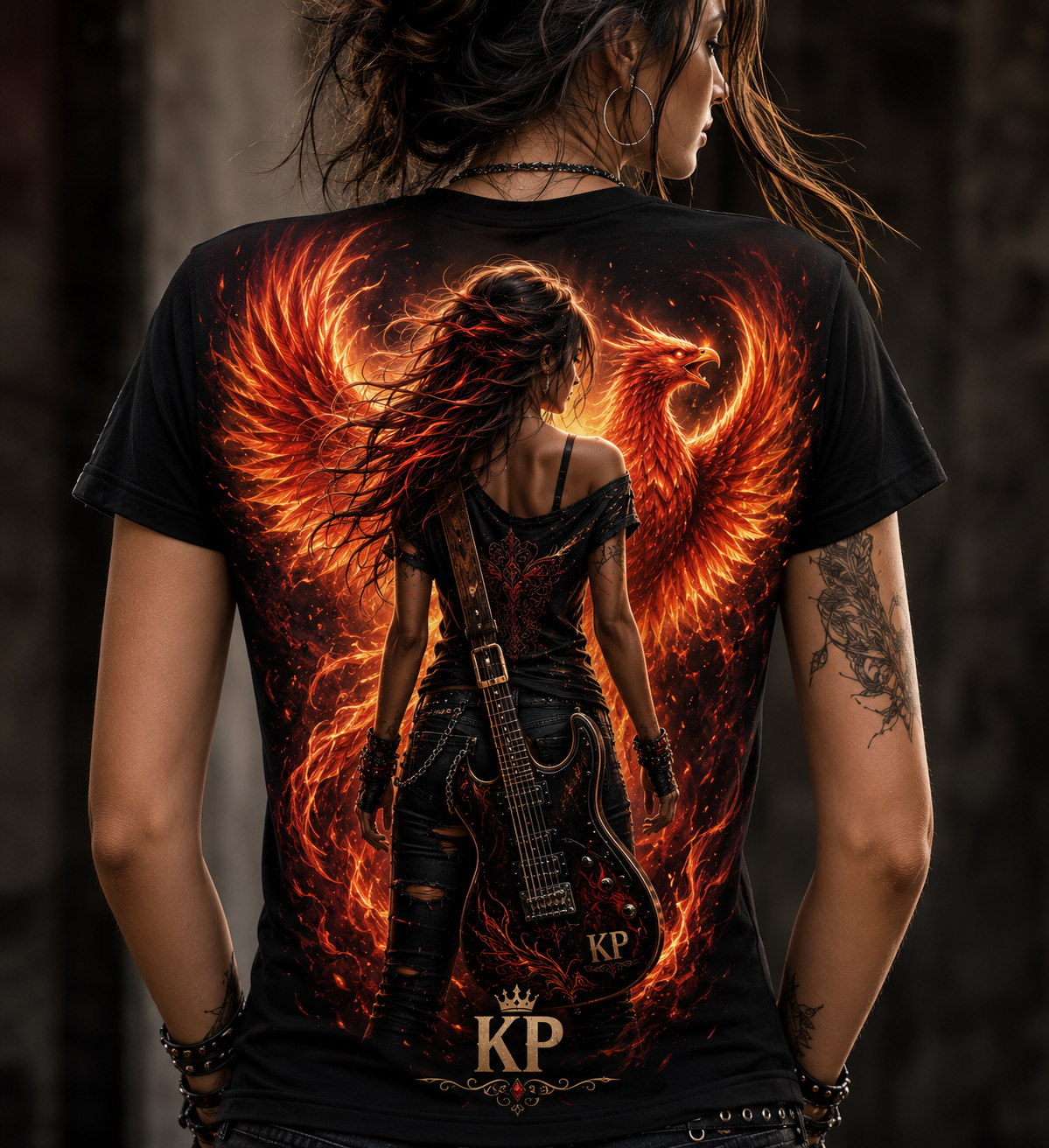 Tee-shirt Phénix Rock Féminin – Édition KP Boutique